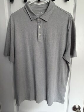 Vineyard Vines Solid Gray Polo Size L
